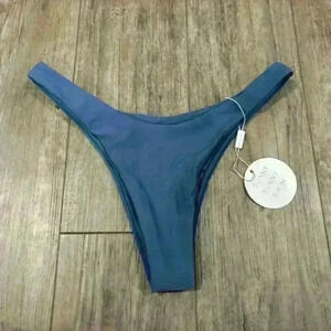 Sunny, bunny, swim, blue bikini, bottom, cheeky size medium